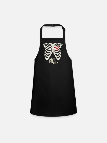 Skeleton Pregnancy Announcement XRay Baby Lust - Children's Apron - black - Front