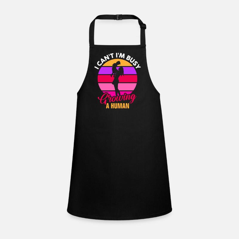 I'm Busy Growing A Human Funny Mom Children's Apron