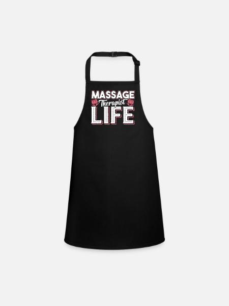 Massage Therapist Massage Therapist Life - Children's Apron - black - Front