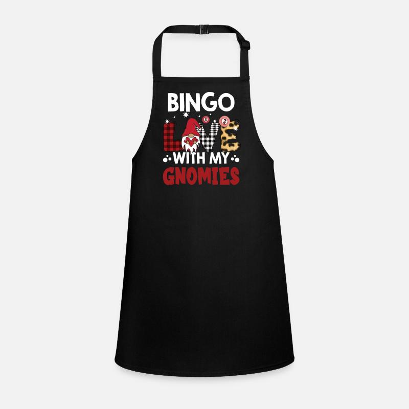 Bingo Amour avec mes gnomies Buffalo Plaid Bingo Tablier Enfant