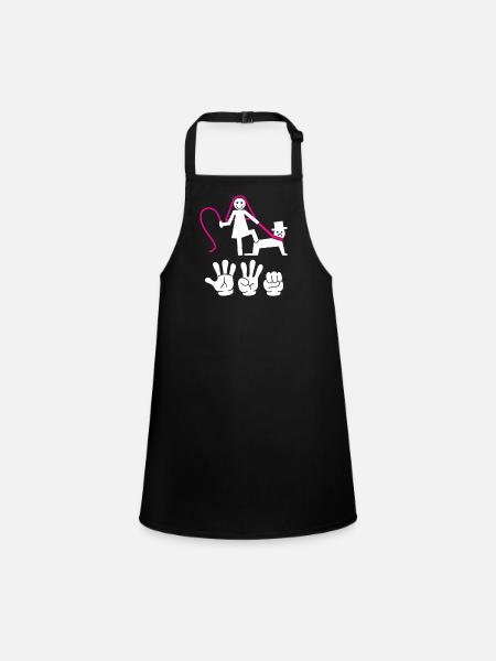 Stag and hen party bachelor party bachelor party men - Children's Apron - black - Front