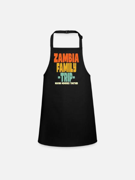 Zambia Family Trip Holidays - Children's Apron - black - Front