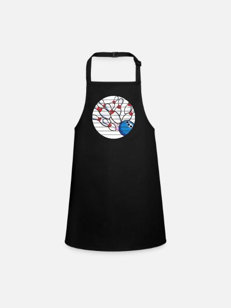 Bowling Club Bowling Club Bowling Club Bowling - Tablier Enfant - noir - Devant