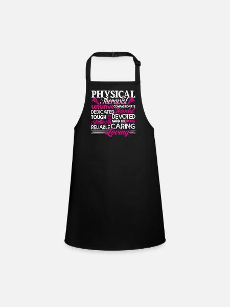 Physical Therapist Physical Therapist Loving - Children's Apron - black - Front