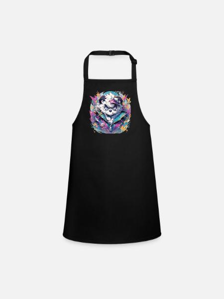 Panda Panda Ours Pandbaby Pandas - Tablier Enfant - noir - Devant