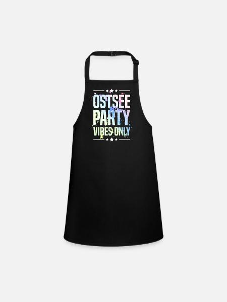Baltic Sea Party Vibes - Children's Apron - black - Front