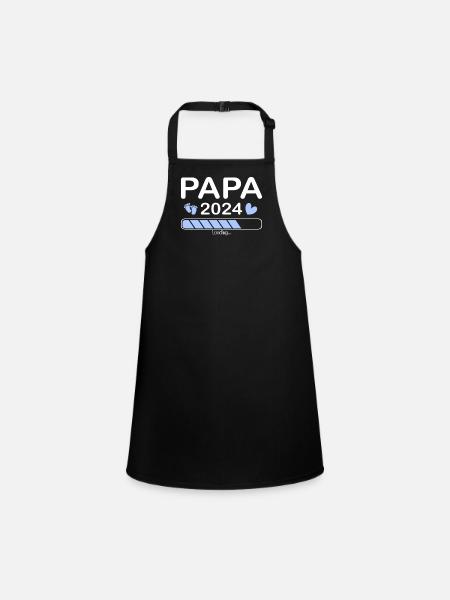Father-to-be - Dad 2024 loading - Children's Apron - black - Front