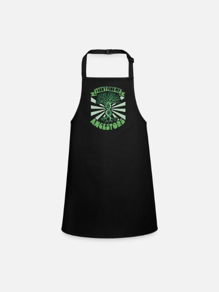 Family Tree Family Historian Genealogy Genealogist - Children's Apron - black - Front