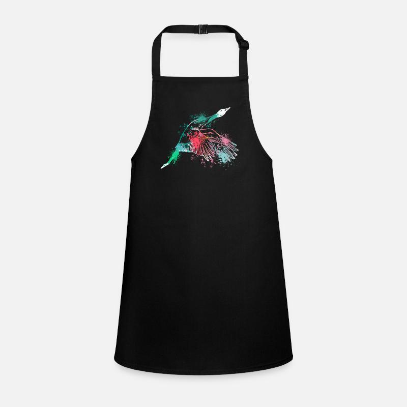 Colorful Splash Art Farm animals goose Children's Apron