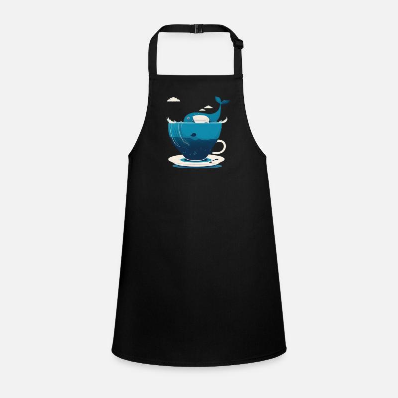 Whale in teacup Children's Apron