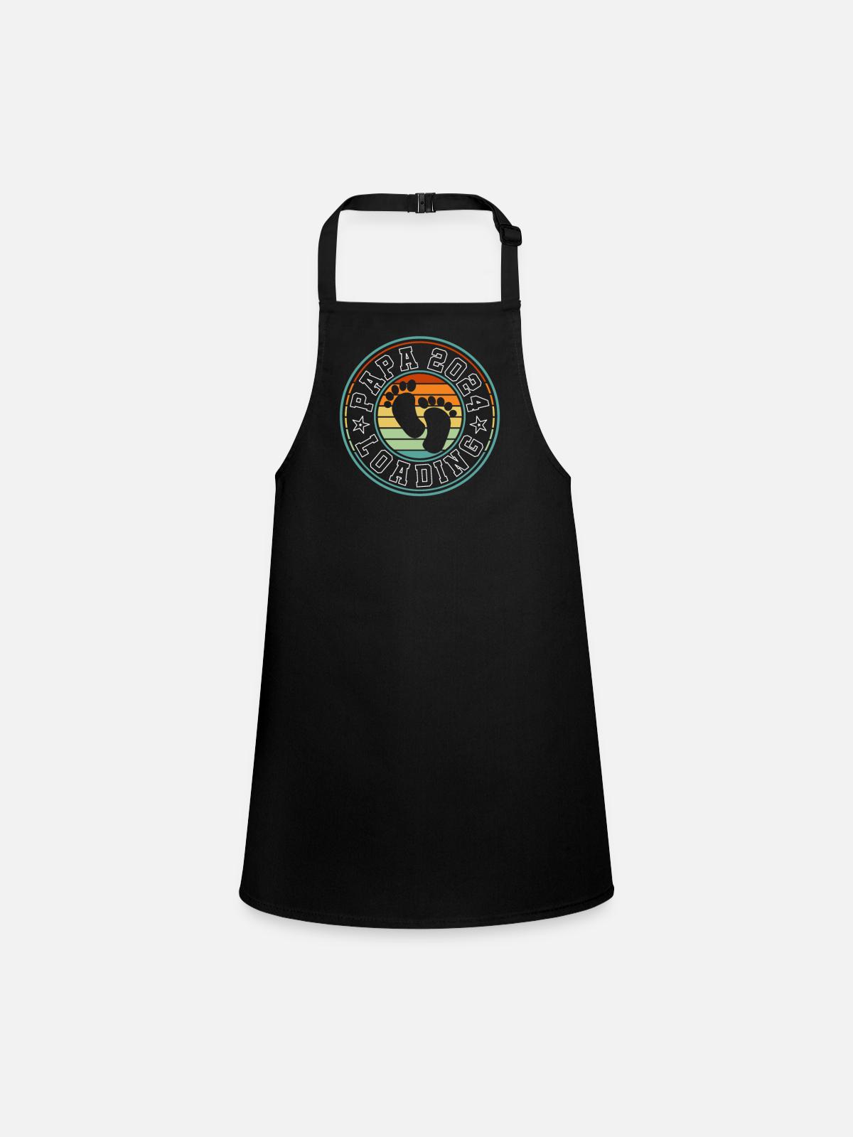 Father-to-be - Dad 2024 loading - Children's Apron - black - Front