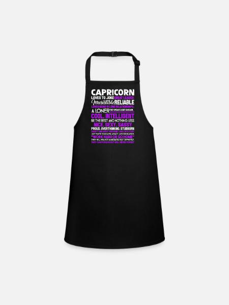 Capricorn Things About Capricorn - Children's Apron - black - Front