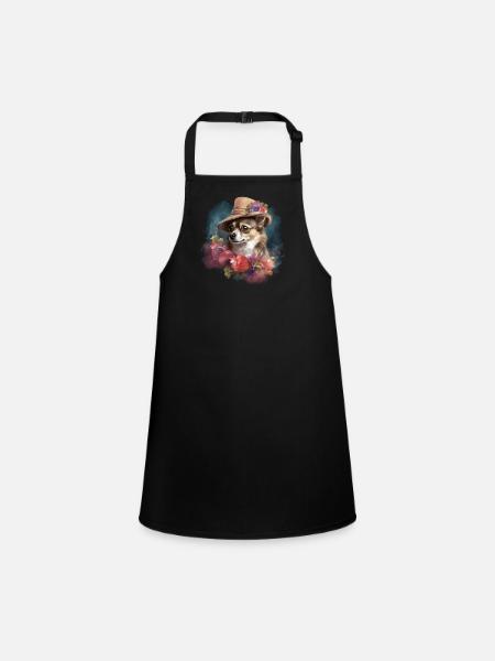 Chihuahua - Dame Anglaise Robe Chien - Tablier Enfant - noir - Devant