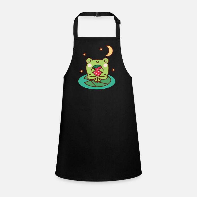 Frog with Strawberry on Lily Pad Children's Apron
