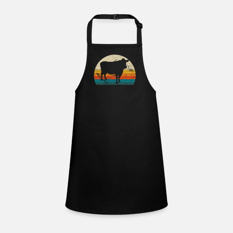 Cow Animal Farmer Moo Retro Farm Gift Tablier Enfant