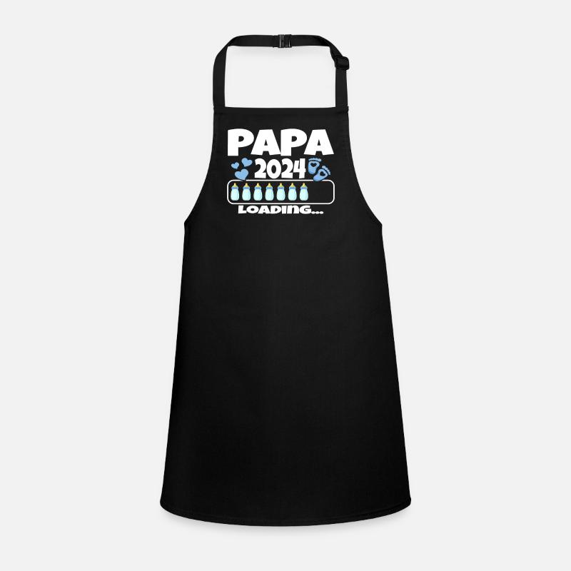 Werdender Vater - Papa 2024 loading Schürze für Kinder