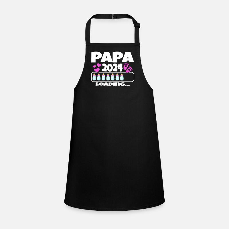 Werdender Vater - Papa 2024 loading Schürze für Kinder