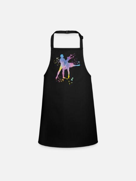 Ballet Danse Couple Femme Ballerine - Tablier Enfant - noir - Devant