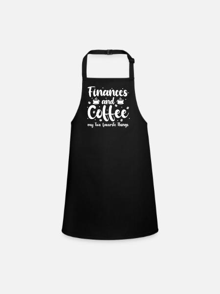 Finance Manager - Children's Apron - black - Front