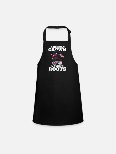 Namibia - Children's Apron - black - Front