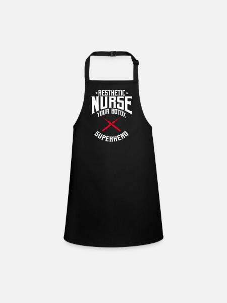 Aesthetic Nurse Saying - Children's Apron - black - Front