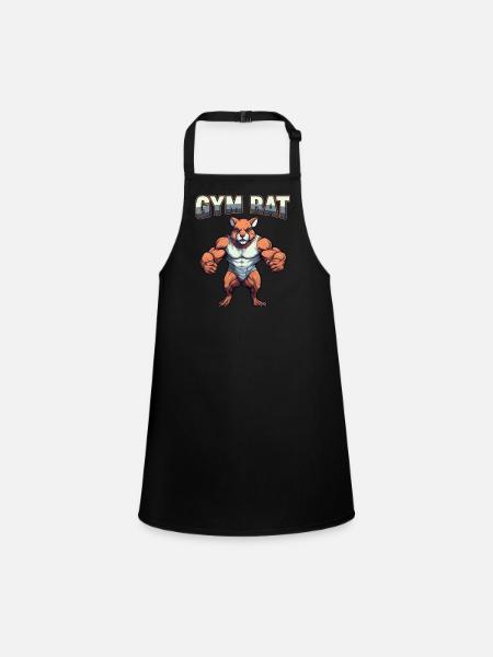 Gym Council Bodybuilding Weight Training Fun Fitness - Children's Apron - black - Front