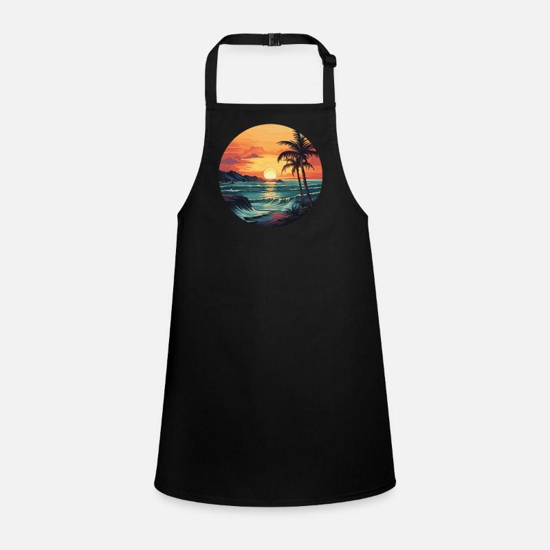 Coucher de soleil sur la plage Tablier Enfant