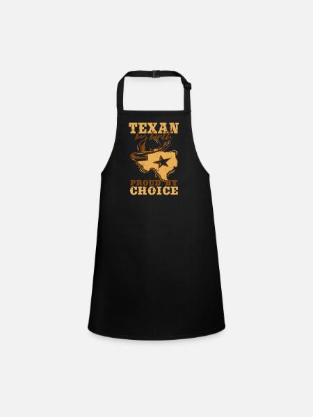 Texan By Birth Proud By Choice | Lone Star | Texas - Children's Apron - black - Front