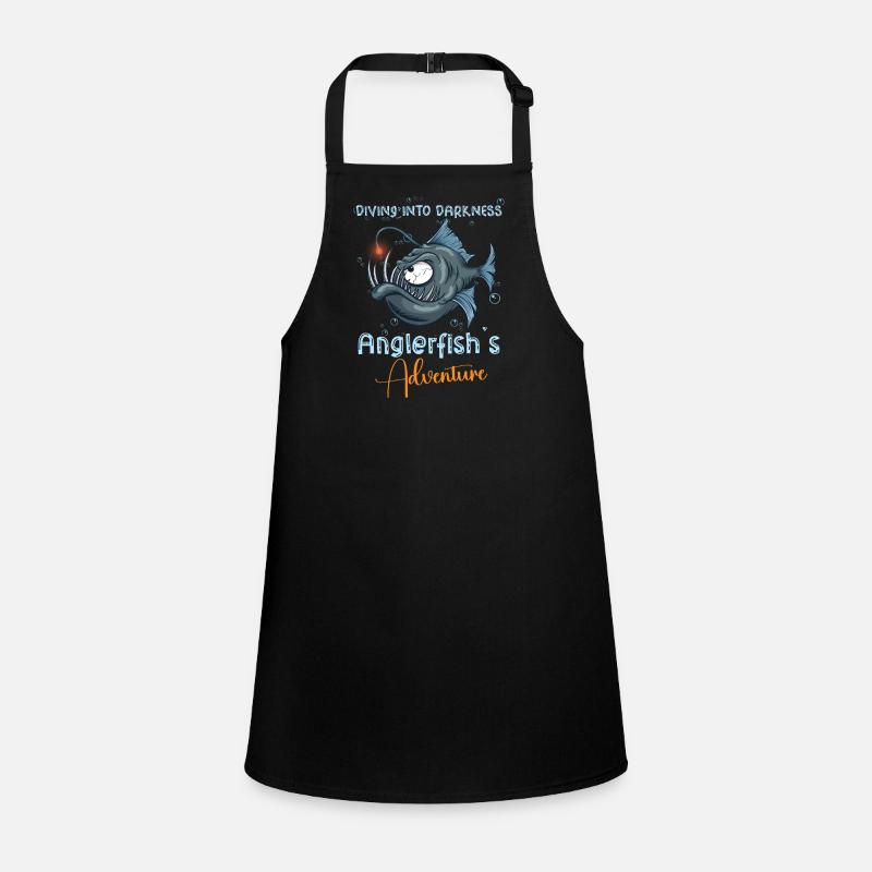 Monkfish fishing underwater in the deep sea Children's Apron