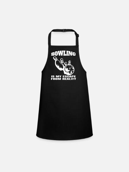 Bowling Club Bowling Skittles Bowler Skittles Club - Tablier Enfant - noir - Devant