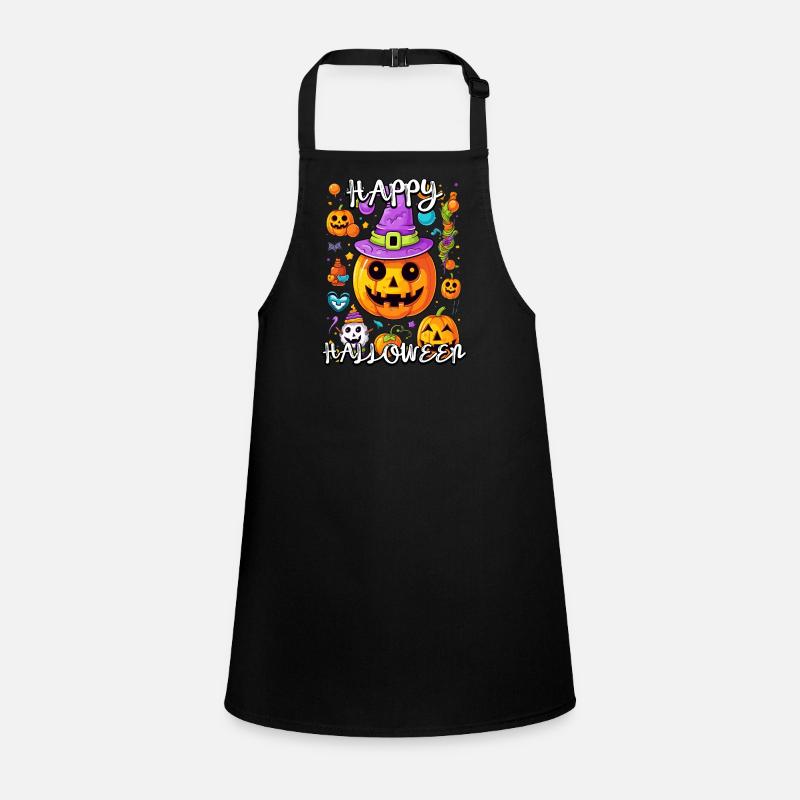Enchanting pumpkin with witch hat for Halloween Children's Apron