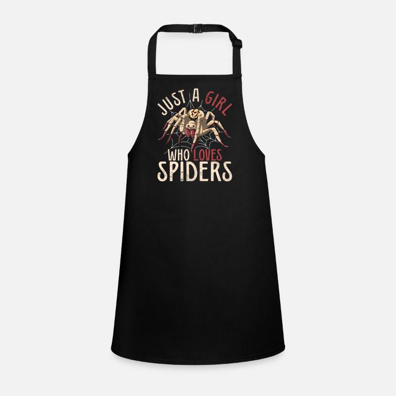 Nur ein Mädchen das Spinnen liebt Arachnide Spinne Schürze für Kinder