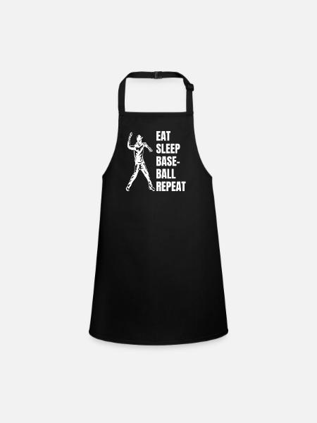 Baseball Baseball Player Baseball Baseball Team - Children's Apron - black - Front