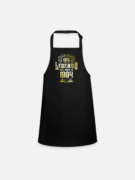 1994 Legends Birthday - Children's Apron - black - Front
