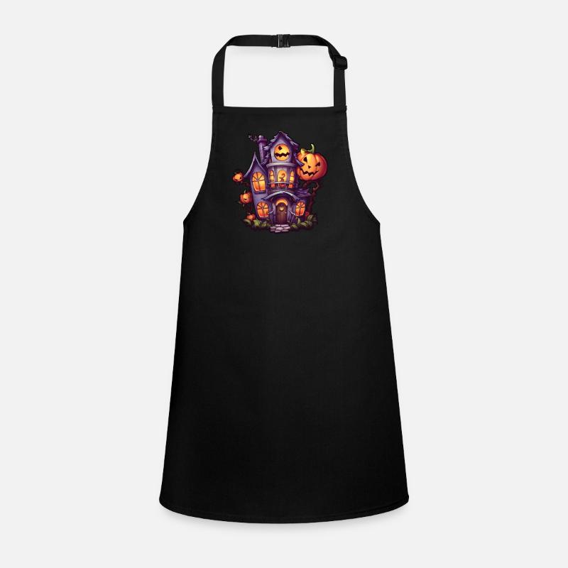 Halloween Haunted House Anime Children's Apron