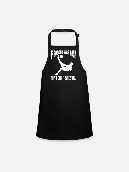 Soccer Design Soccer Team Joueur de soccer - Tablier Enfant - noir - Devant