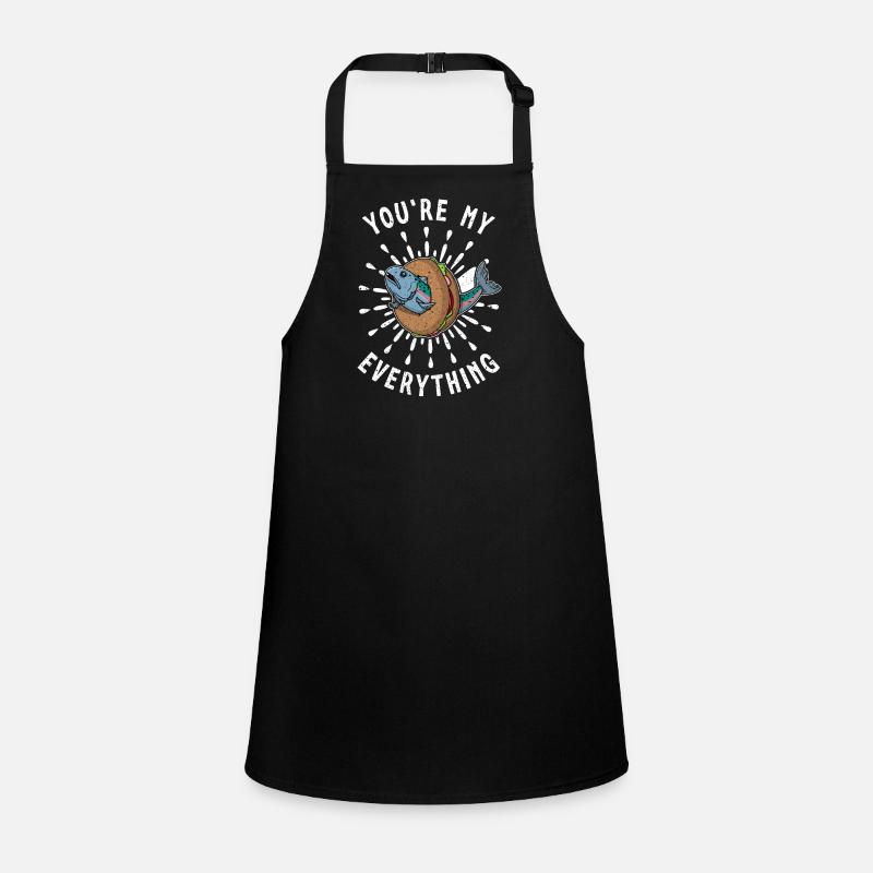 Saumon sur Bagel Kitchen Israël Plat Disant Tablier Enfant