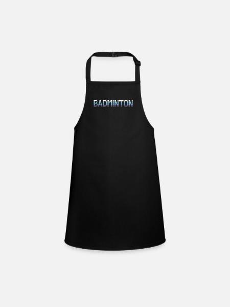 badminton - Children's Apron - black - Front