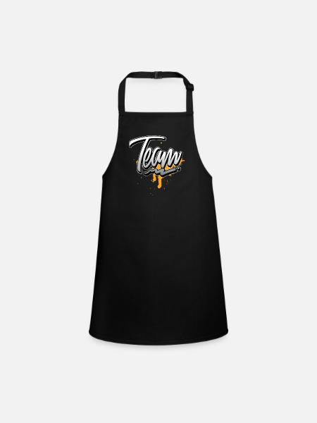 Team - Children's Apron - black - Front