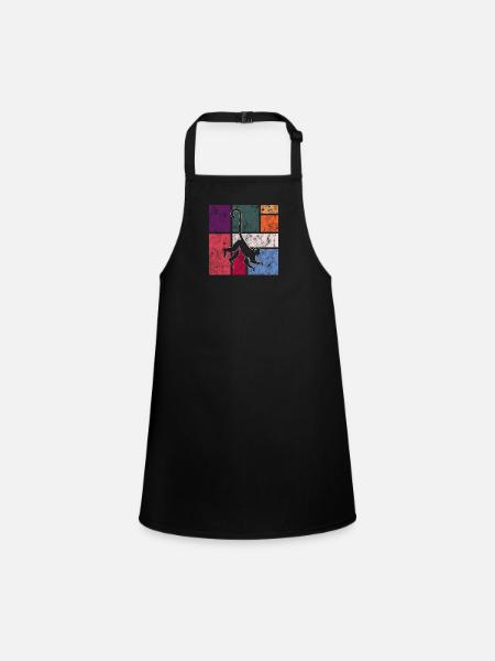 Singe - Tablier Enfant - noir - Devant