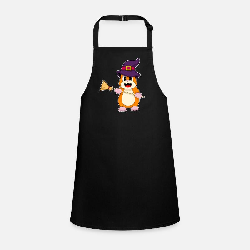 Hamster Witch Broom Children's Apron