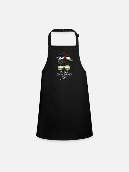 Central African Republic - Children's Apron - black - Front