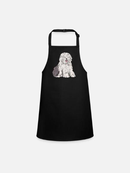 Vieux chien de berger anglais Sheepie Bobtail - Tablier Enfant - noir