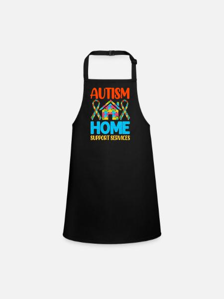 Autism Autistic - Children's Apron - black - Front