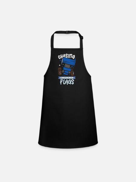 Sprint Car Mom Dirt Track Racing Race Day - Children's Apron - black - Front