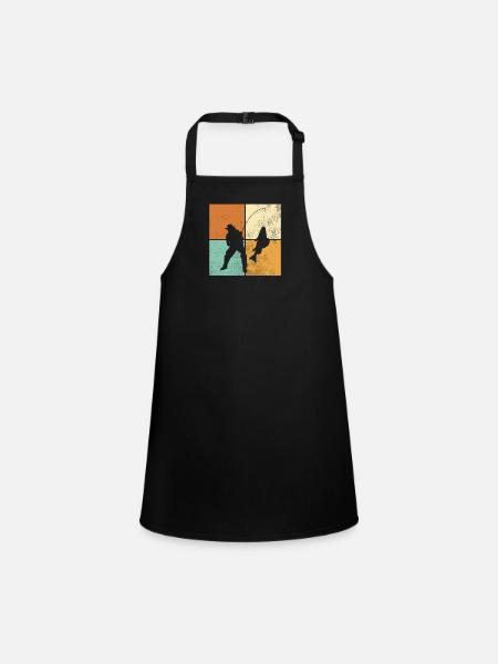 Angling - Children's Apron - black - Front