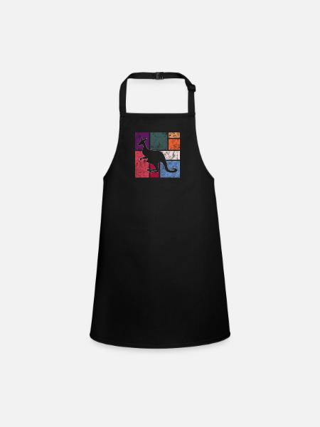 Kangaroo - Children's Apron - black - Front