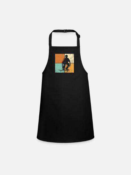 Skate - Children's Apron - black - Front