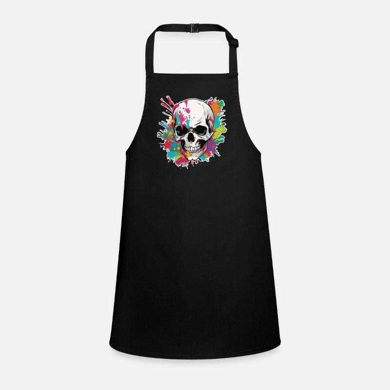 Skulls Skull Totenschädel Totenkopf Knochen Schürze für Kinder