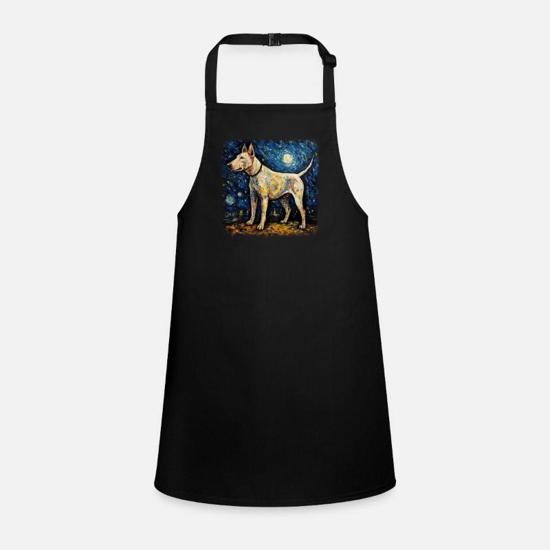 Bull Terrier Van gogh starry night Schürze für Kinder